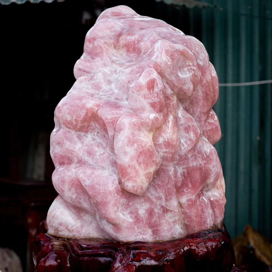 Đá Cảnh - Đá Trấn Trạch Thạch Anh Hồng 620kg